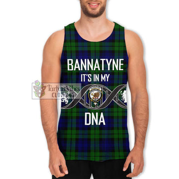 Bannatyne Tartan Men's Tank Top with Family Crest DNA In Me Style Men - Tartan Vibes Clothing