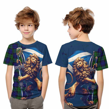 Bannatyne Tartan Family Crest Kid T-Shirt with Scottish Majestic Lion Youth XL Size14 - Tartan Vibes Clothing