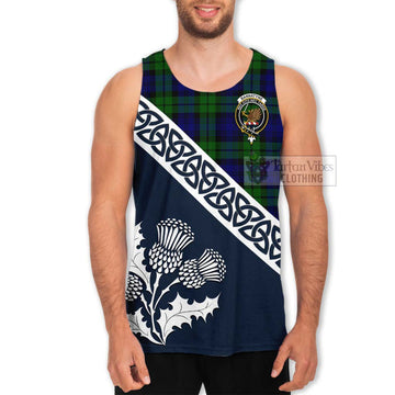 Bannatyne Tartan Men's Tank Top Featuring Thistle and Scotland Map Men - Tartan Vibes Clothing