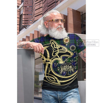 Bannatyne Tartan Cotton T-shirt with Family Crest Celtic Wolf Style Men's Shirt - Tartan Vibes Clothing