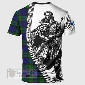 Bannatyne Tartan Clan Crest T-Shirt with Highlander Warrior Celtic Style - Tartan Vibes Clothing