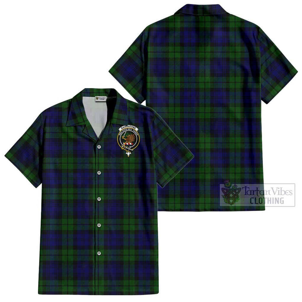 Bannatyne Tartan Cotton Hawaiian Shirt with Family Crest Kid - Tartan Vibes Clothing