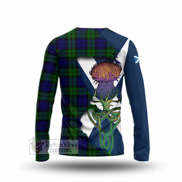 Bannatyne Tartan Family Crest Long Sleeve T-Shirt Scottish Thistle Celtic Inspired - Tartan Vibes Clothing