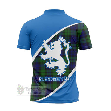 Bannatyne Family Crest Tartan Zipper Polo Shirt Celebrate Saint Andrew's Day in Style - Tartan Vibes Clothing