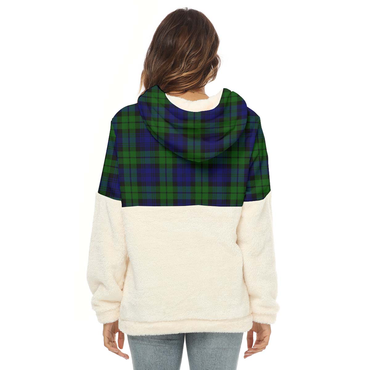 Bannatyne Tartan Women's Borg Fleece Hoodie With Half Zip - Tartanvibesclothing