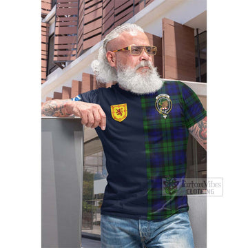 Bannatyne Tartan Cotton T-shirt Alba with Scottish Lion Royal Arm Half Style Men's Shirt - Tartan Vibes Clothing