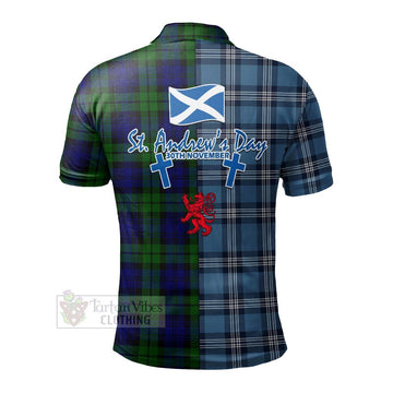Bannatyne Tartan Polo Shirt Happy St. Andrew's Day Half Tartan Style - Tartan Vibes Clothing
