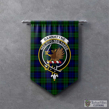Bannatyne Tartan Gonfalon, Tartan Banner with Family Crest - Tartan Vibes Clothing