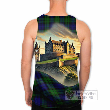 Bannatyne Tartan Family Crest Men's Tank Top with Scottish Ancient Castle Style - Tartan Vibes Clothing