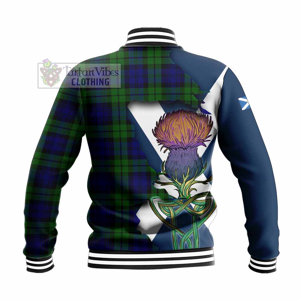 Bannatyne Tartan Family Crest Baseball Jacket Scottish Thistle Celtic Inspired - Tartan Vibes Clothing