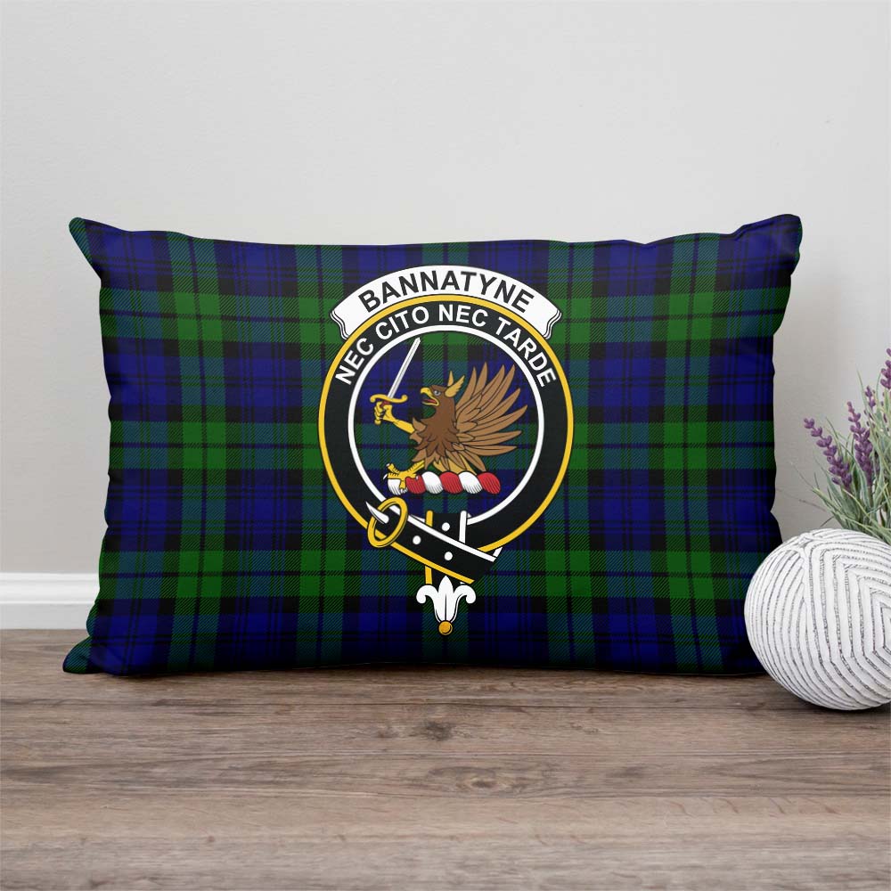 Bannatyne Tartan Pillow Cover with Family Crest - Tartan Vibes Clothing