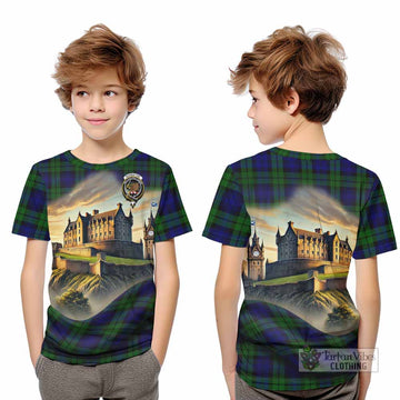 Bannatyne Tartan Family Crest Kid T-Shirt with Scottish Ancient Castle Style - Tartan Vibes Clothing