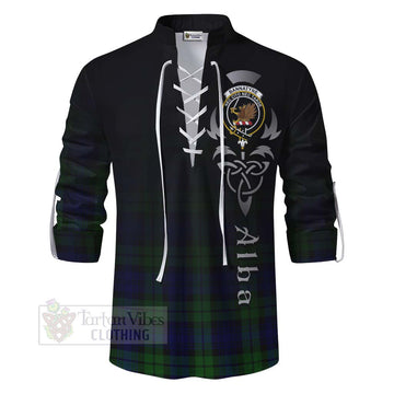 Bannatyne Tartan Ghillie Kilt Shirt Featuring Alba Gu Brath Family Crest Celtic Inspired - Tartan Vibes Clothing