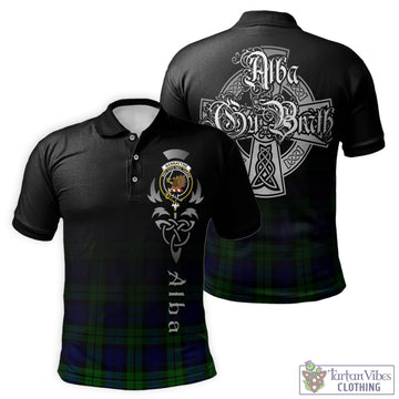 Bannatyne Tartan Polo Shirt Featuring Alba Gu Brath Family Crest Celtic Inspired