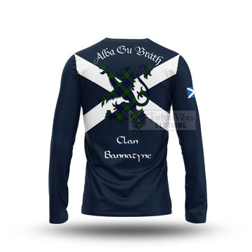 Bannatyne Tartan Lion Rampant Long Sleeve T-Shirt Proudly Display Your Heritage with Alba Gu Brath and Clan Name - Tartan Vibes Clothing