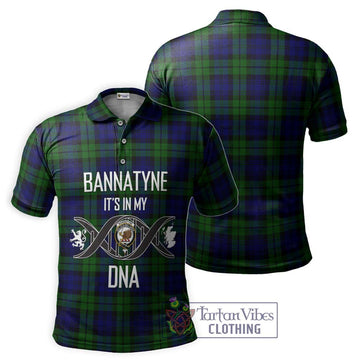 Bannatyne Tartan Polo Shirt with Family Crest DNA In Me Style - Tartan Vibes Clothing
