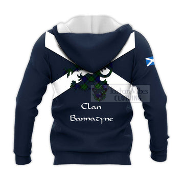 Bannatyne Tartan Lion Rampant Knitted Hoodie Proudly Display Your Heritage with Alba Gu Brath and Clan Name