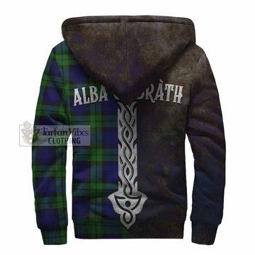 Bannatyne Tartan Family Crest Sherpa Hoodie Alba Gu Brath Be Brave Lion Ancient Style - Tartan Vibes Clothing