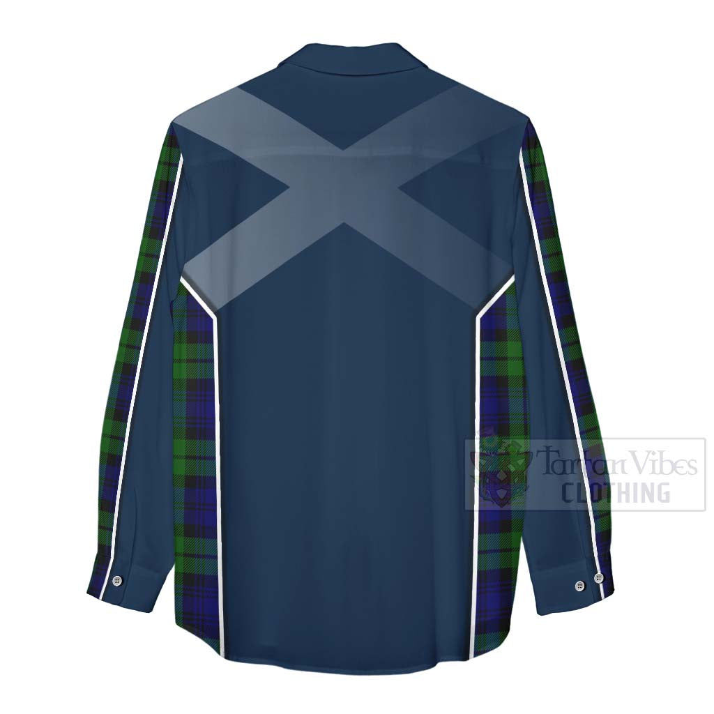 Tartan Vibes Clothing Bannatyne Tartan Women's Casual Shirt with Family Crest and Scottish Thistle Vibes Sport Style