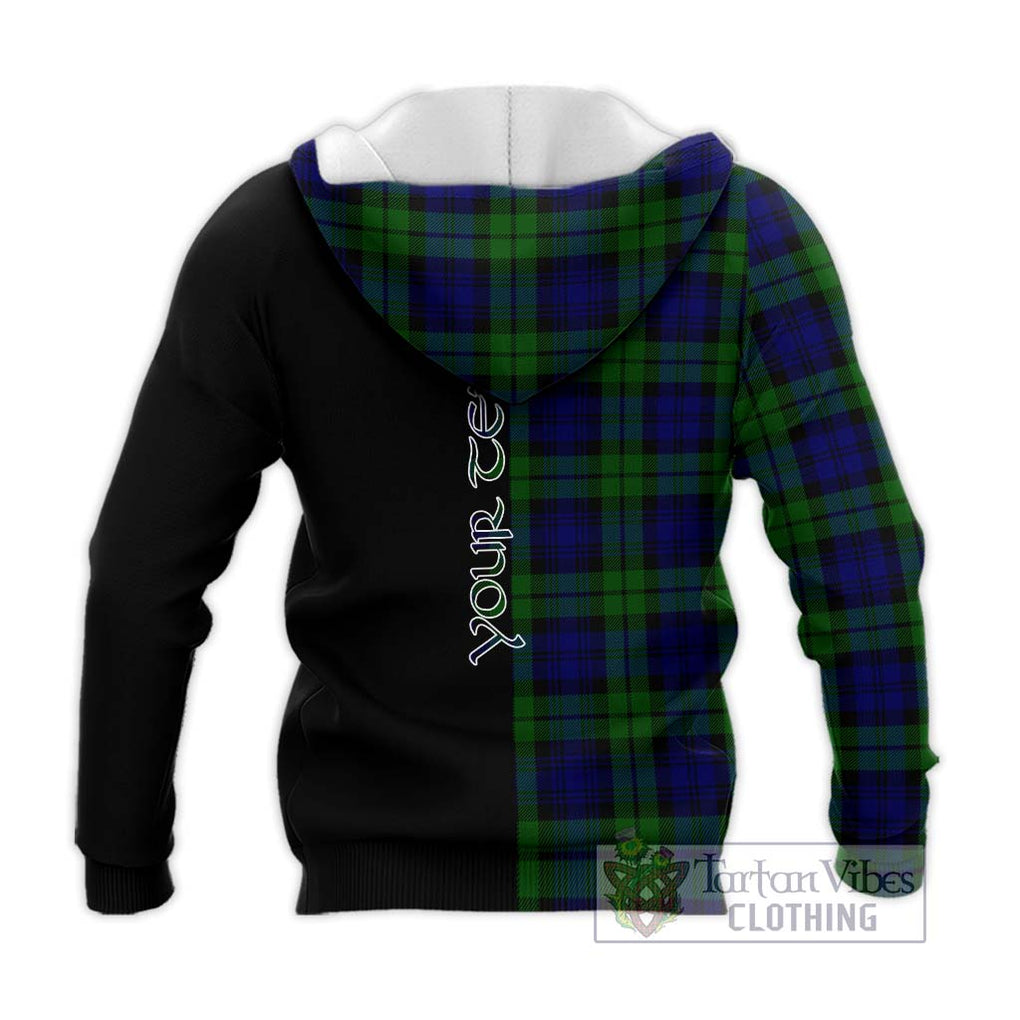 Bannatyne Tartan Knitted Hoodie with Family Crest and Half Of Me Style - Tartanvibesclothing Shop