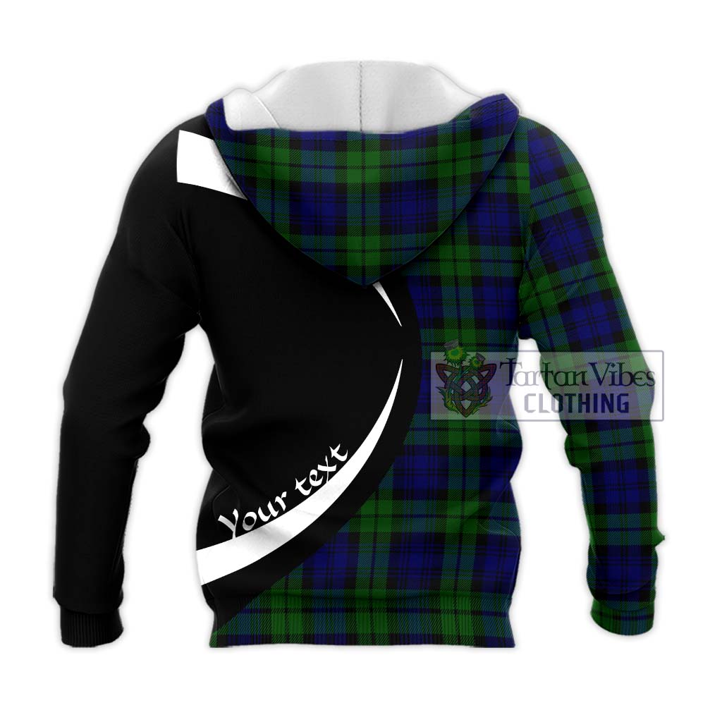 Bannatyne Tartan Knitted Hoodie with Family Crest Circle Style - Tartan Vibes Clothing