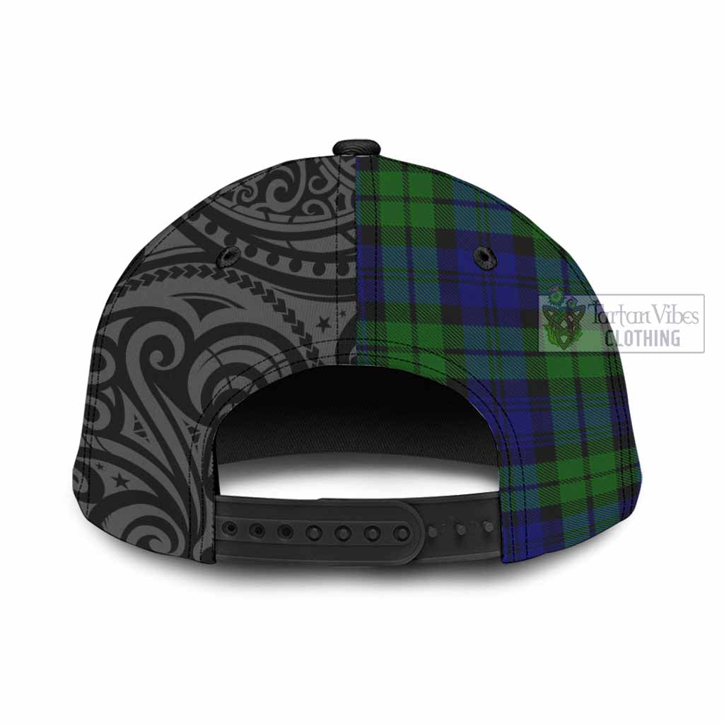 Tartan Vibes Clothing Bannatyne Tartan Classic Cap with New Zealand Silver Fern Half Style