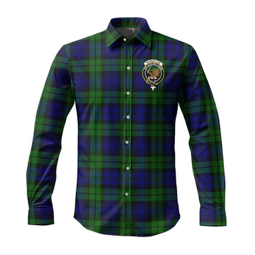 Bannatyne Tartan Long Sleeve Button Up Shirt with Family Crest Men's Shirt - Tartan Vibes Clothing