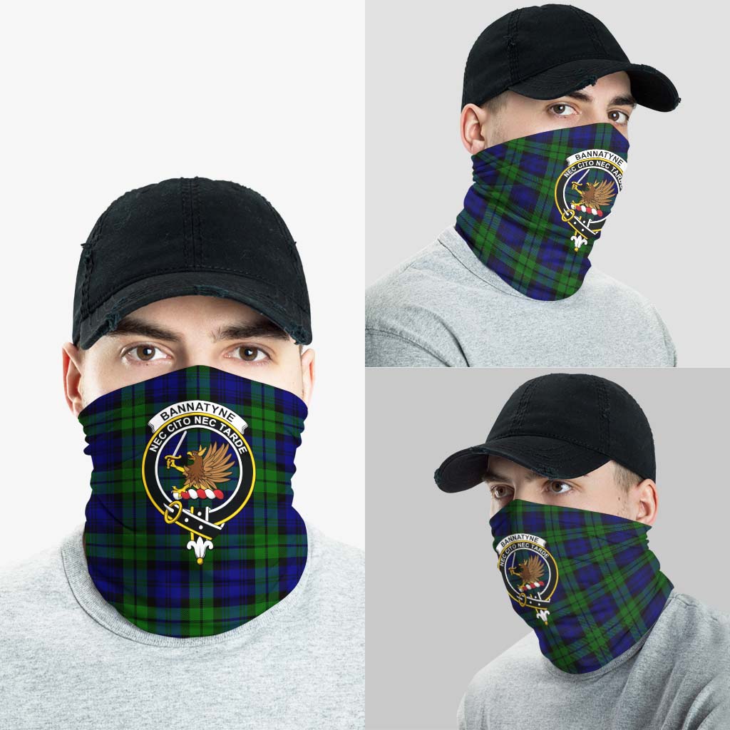 Bannatyne Tartan Neck Gaiters, Tartan Bandanas, Tartan Head Band with Family Crest