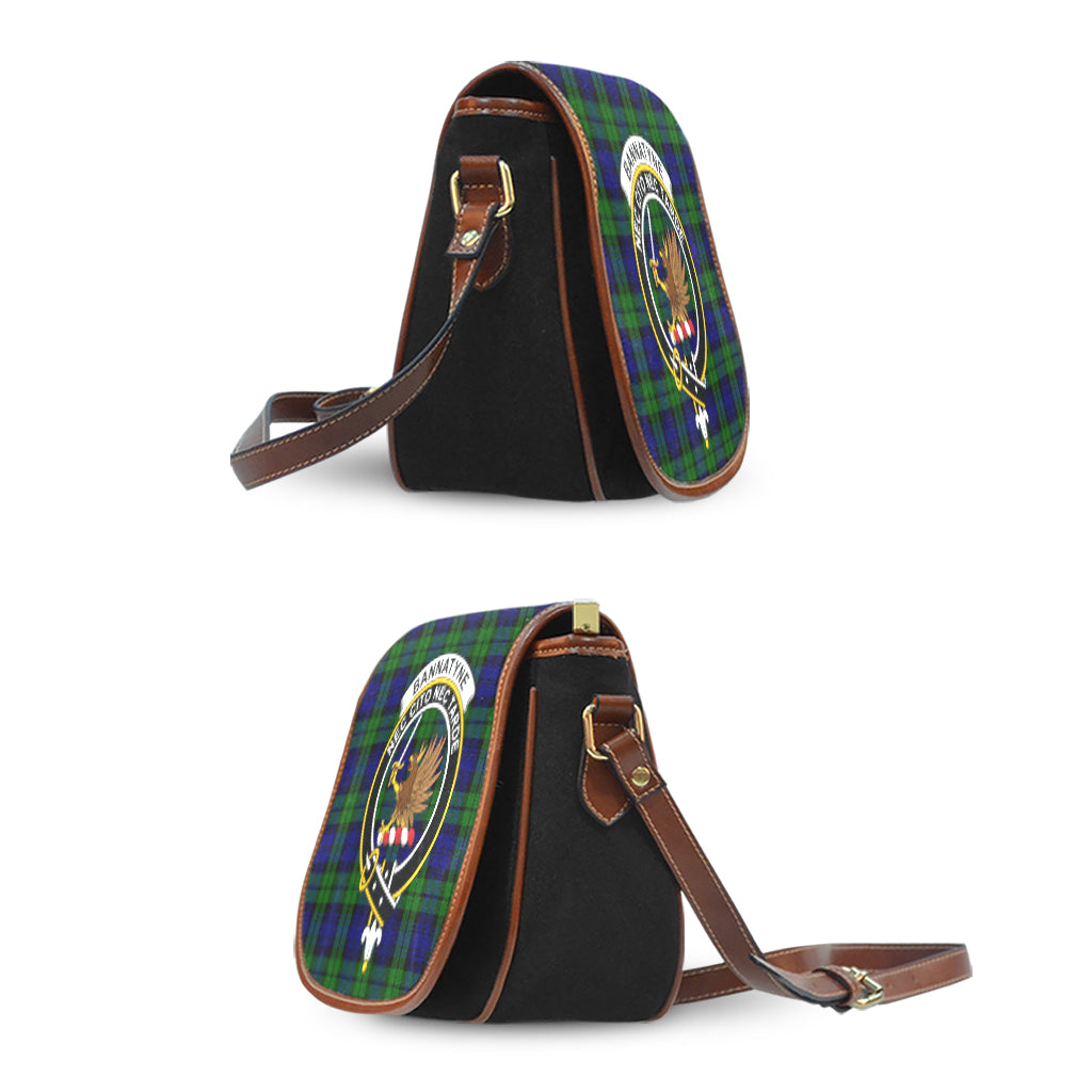 Bannatyne Tartan Saddle Bag with Family Crest - Tartan Vibes Clothing