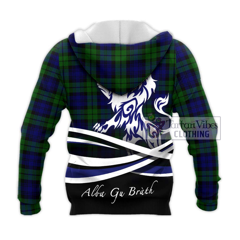 Bannatyne Tartan Knitted Hoodie with Alba Gu Brath Regal Lion Emblem - Tartanvibesclothing Shop