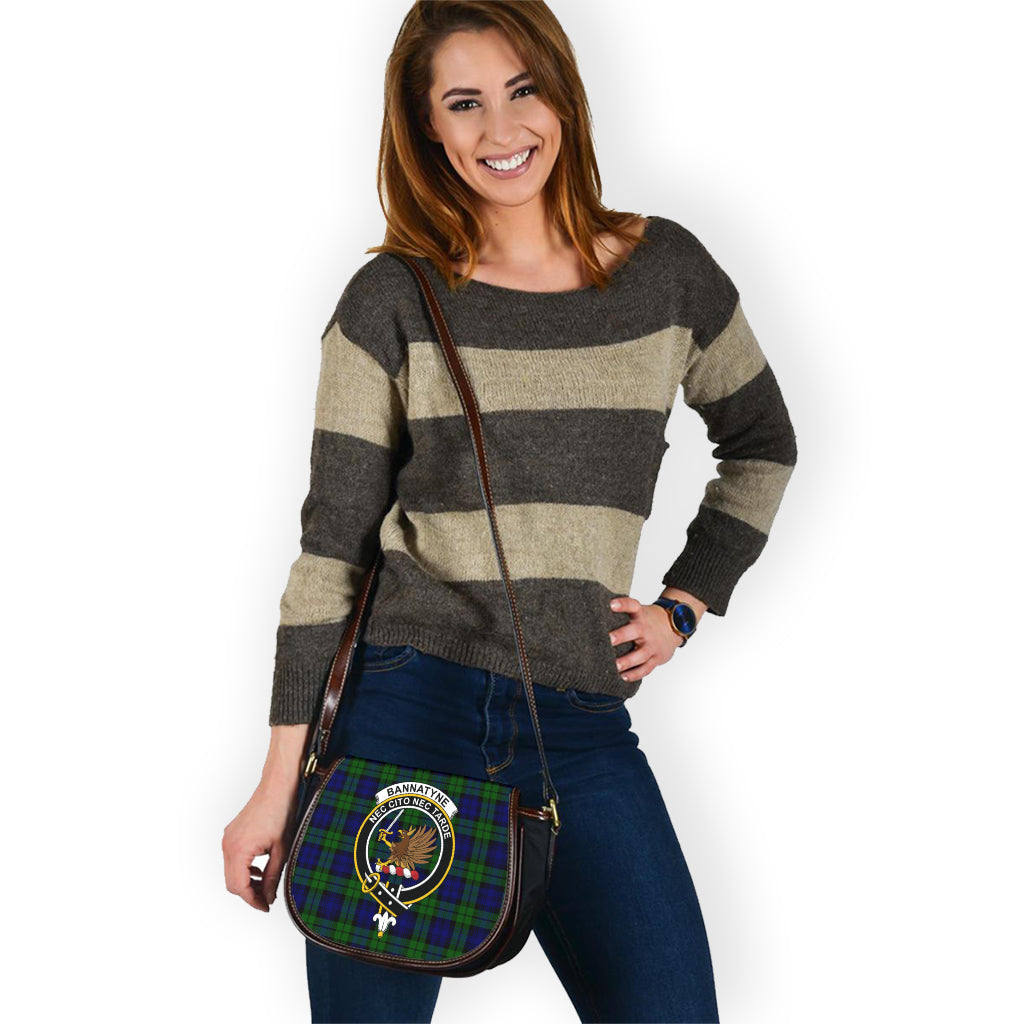 Bannatyne Tartan Saddle Bag with Family Crest - Tartan Vibes Clothing