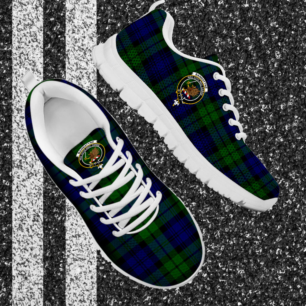Bannatyne Tartan Sneakers with Family Crest - Tartan Vibes Clothing