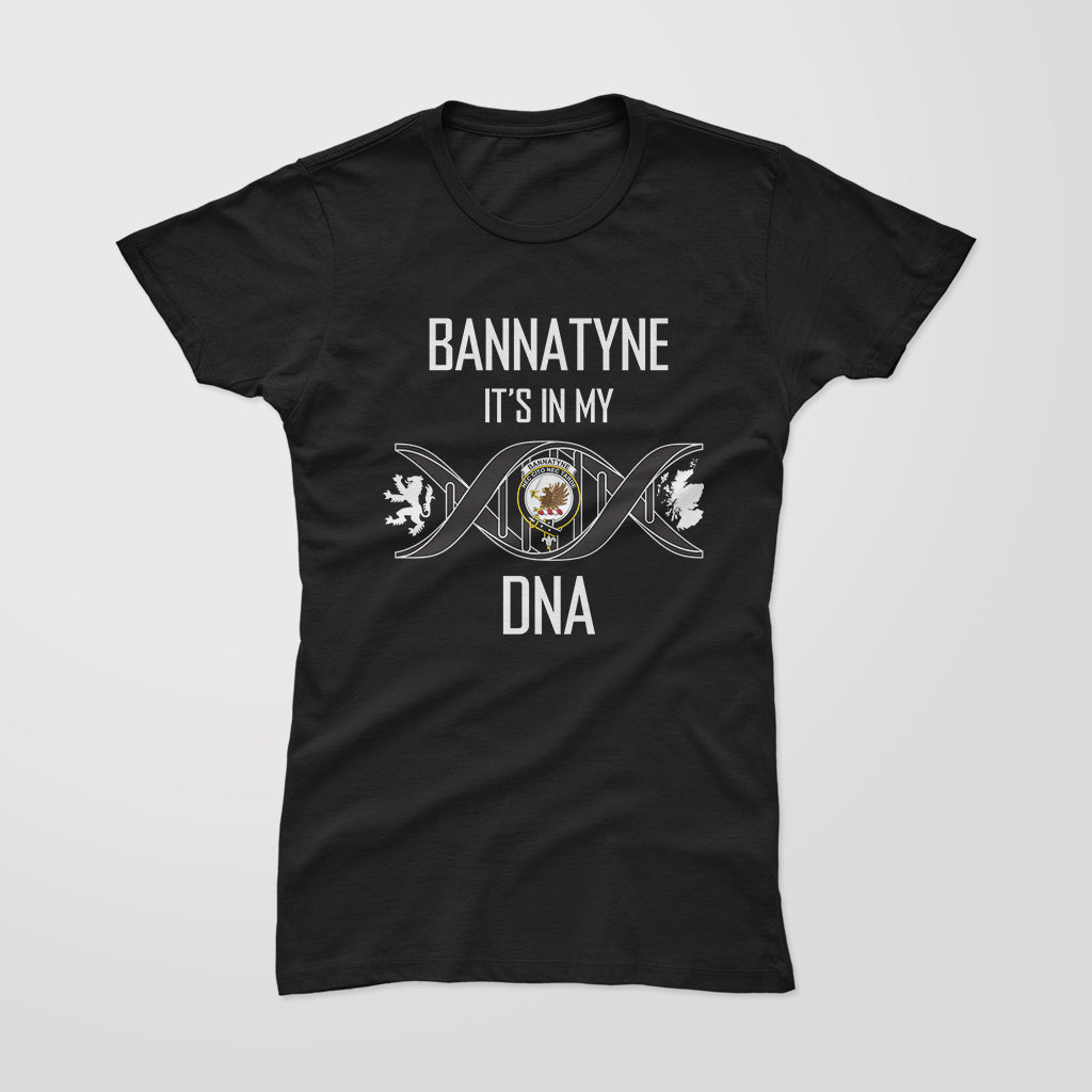 Bannatyne Family Crest DNA In Me Womens T Shirt - Tartanvibesclothing