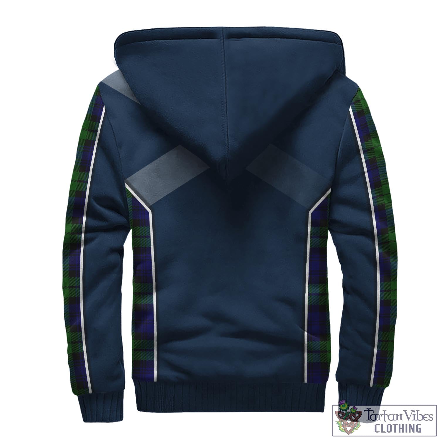 Tartan Vibes Clothing Bannatyne Tartan Sherpa Hoodie with Family Crest and Scottish Thistle Vibes Sport Style