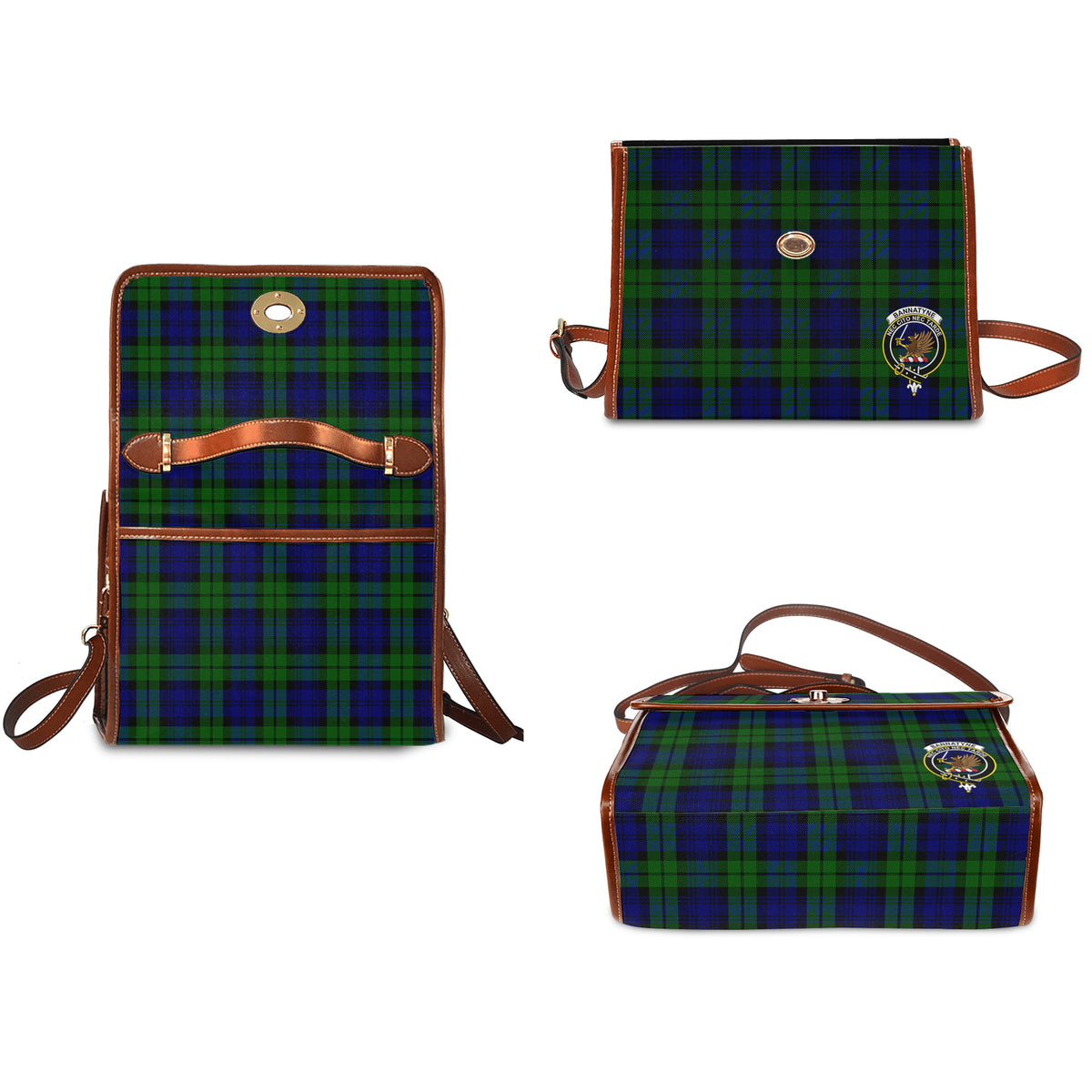 Bannatyne Tartan Waterproof Canvas Bag with Family Crest - Tartan Vibes Clothing