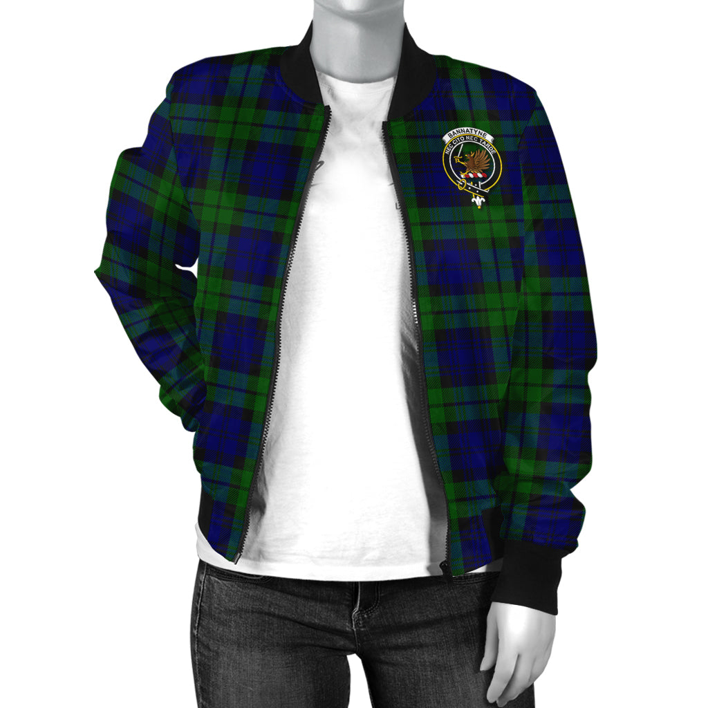 Bannatyne Tartan Bomber Jacket with Family Crest - Tartanvibesclothing