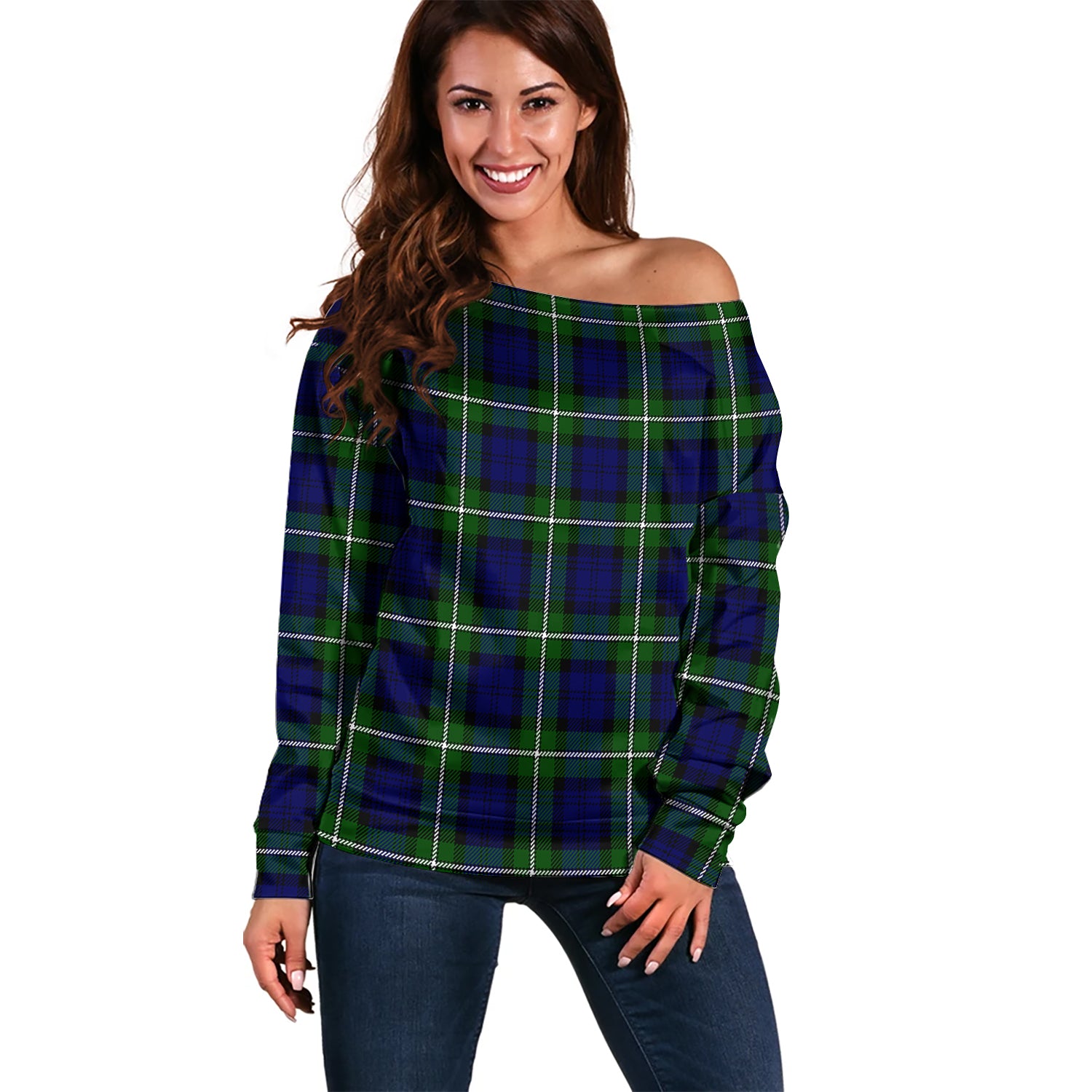 Bannerman Tartan Off Shoulder Women Sweater Women - Tartanvibesclothing