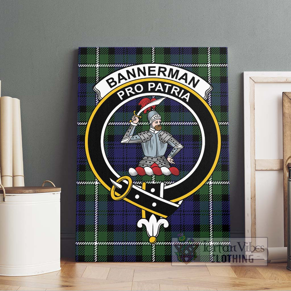 Bannerman Tartan Canvas Print Wall Art with Family Crest Without Frame - Tartan Vibes Clothing