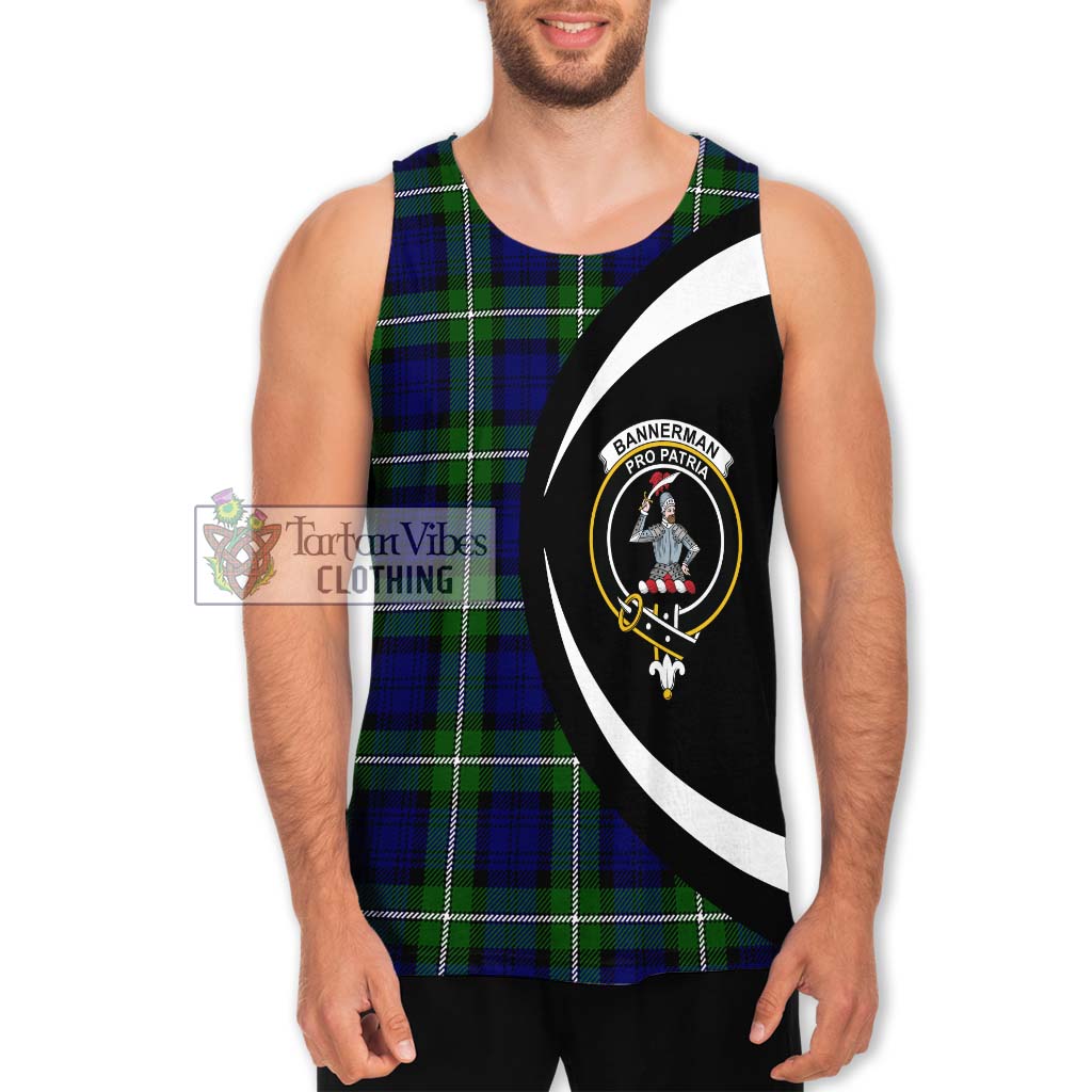 Bannerman Tartan Men's Tank Top with Family Crest Circle Style Men - Tartan Vibes Clothing