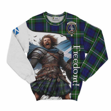 Bannerman Crest Tartan Sweatshirt Inspired by the Freedom of Scottish Warrior