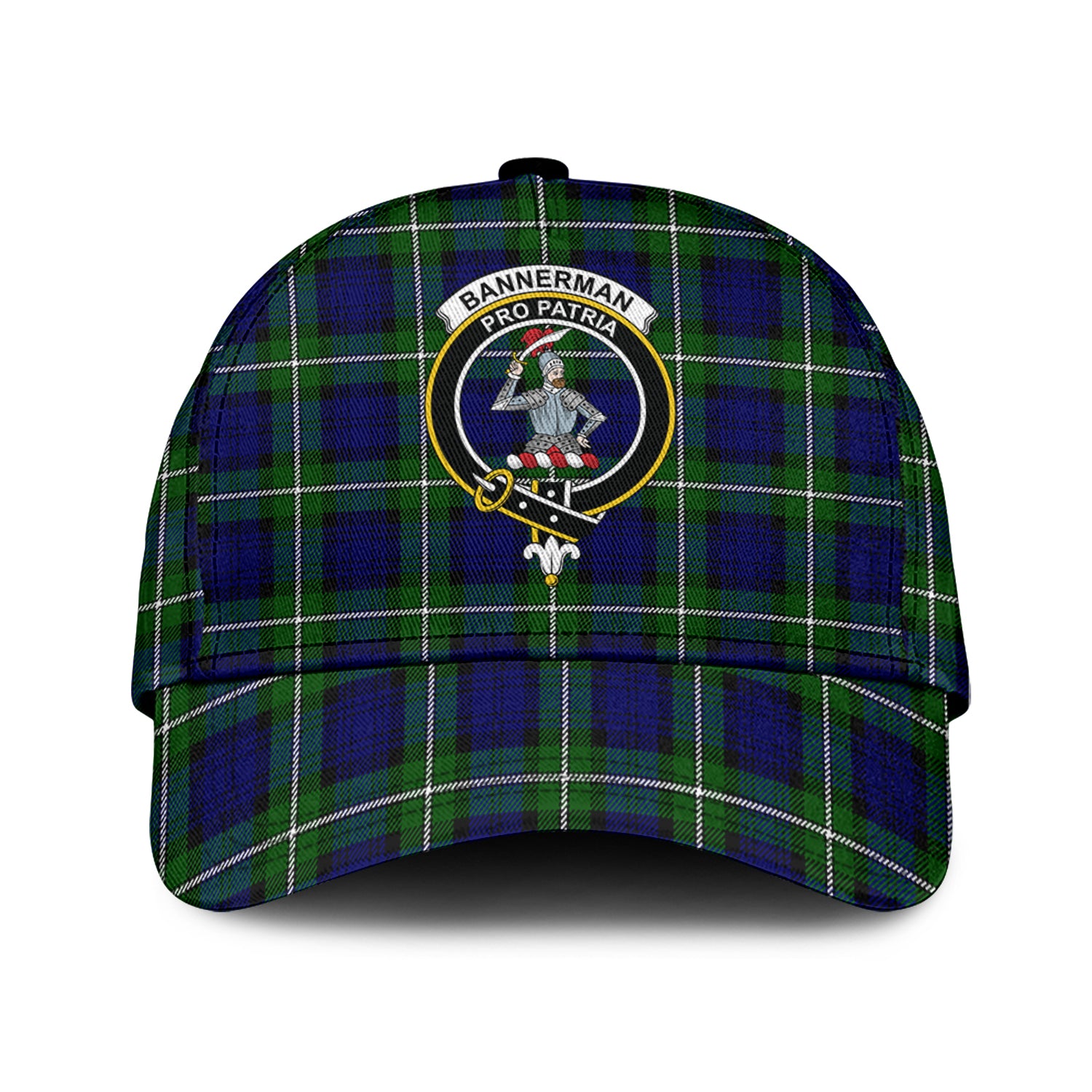 Bannerman Tartan Classic Cap with Family Crest Classic Cap Universal Fit - Tartan Vibes Clothing