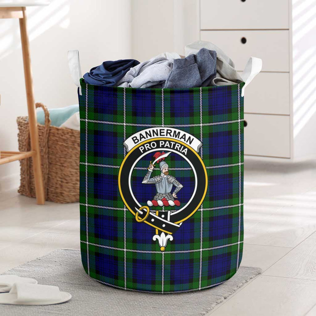 Bannerman Tartan Laundry Basket with Family Crest One Size - Tartanvibesclothing Shop