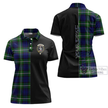 Bannerman Tartan Women's Polo Shirt with Family Crest and Half Of Me Style