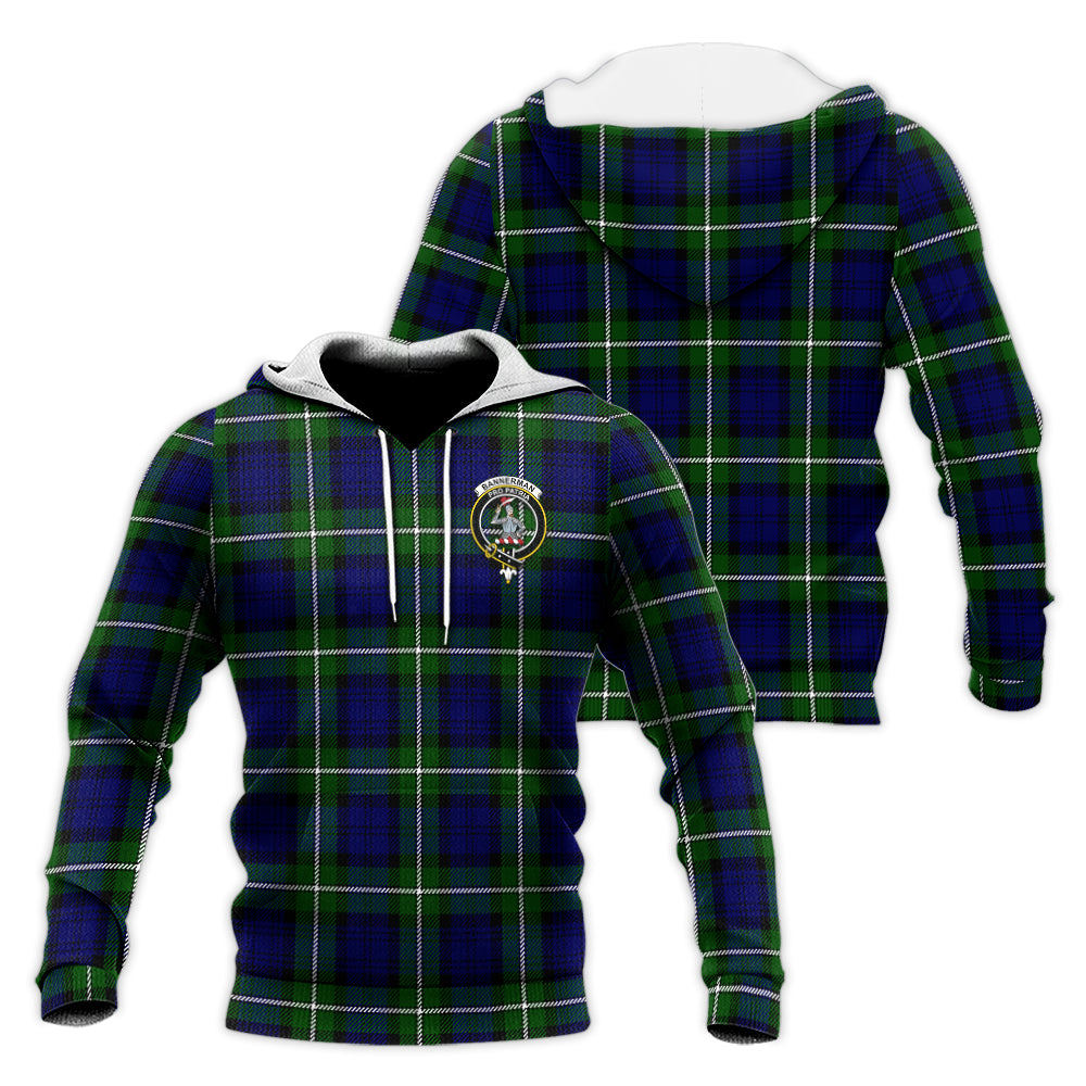 Bannerman Tartan Knitted Hoodie with Family Crest Unisex Knitted Hoodie - Tartanvibesclothing