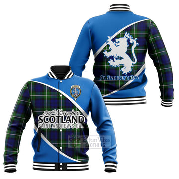 Bannerman Family Crest Tartan Baseball Jacket Celebrate Saint Andrew's Day in Style