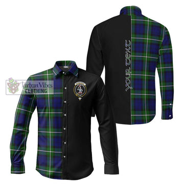 Bannerman Tartan Long Sleeve Button Shirt with Family Crest and Half Of Me Style