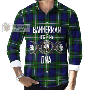 Bannerman Tartan Long Sleeve Button Shirt with Family Crest DNA In Me Style