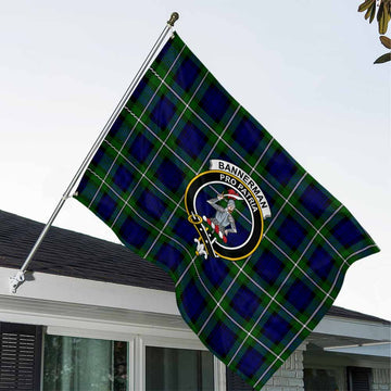 Bannerman Tartan House Flag with Family Crest