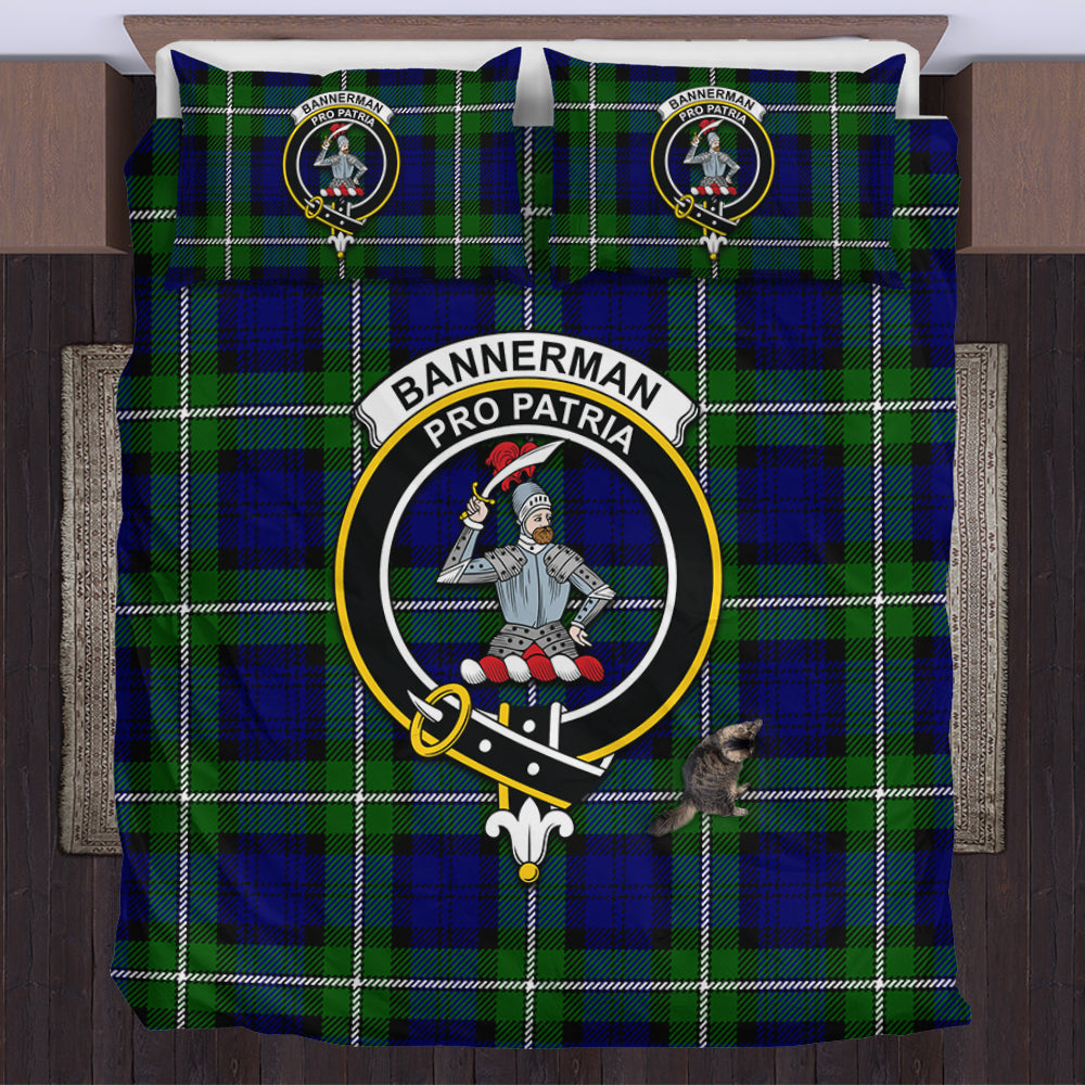 Bannerman Tartan Bedding Set with Family Crest US Bedding Set - Tartan Vibes Clothing