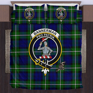 Bannerman Tartan Bedding Set with Family Crest